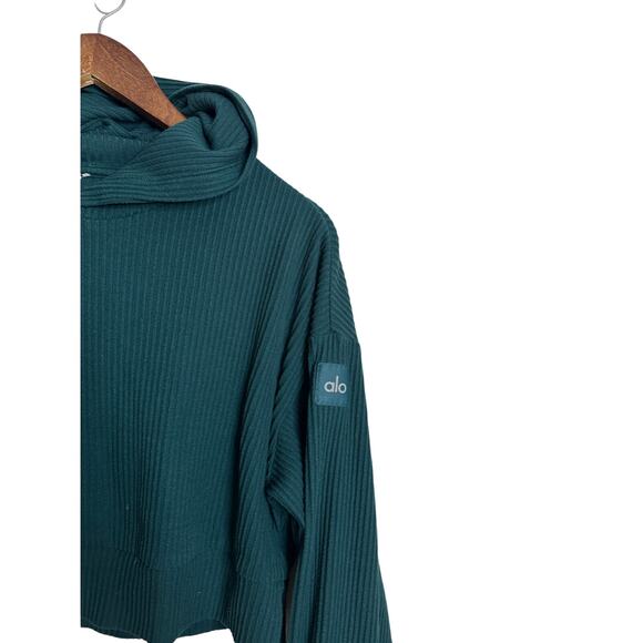 Alo Yoga Muse Hoodie in Midnight Green Womans Small - Picture 7 of 7